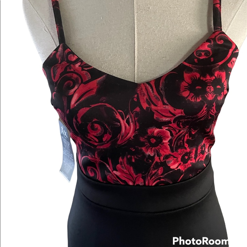 AX NWT BLACK AND FLORAL COCKTAIL DRESS